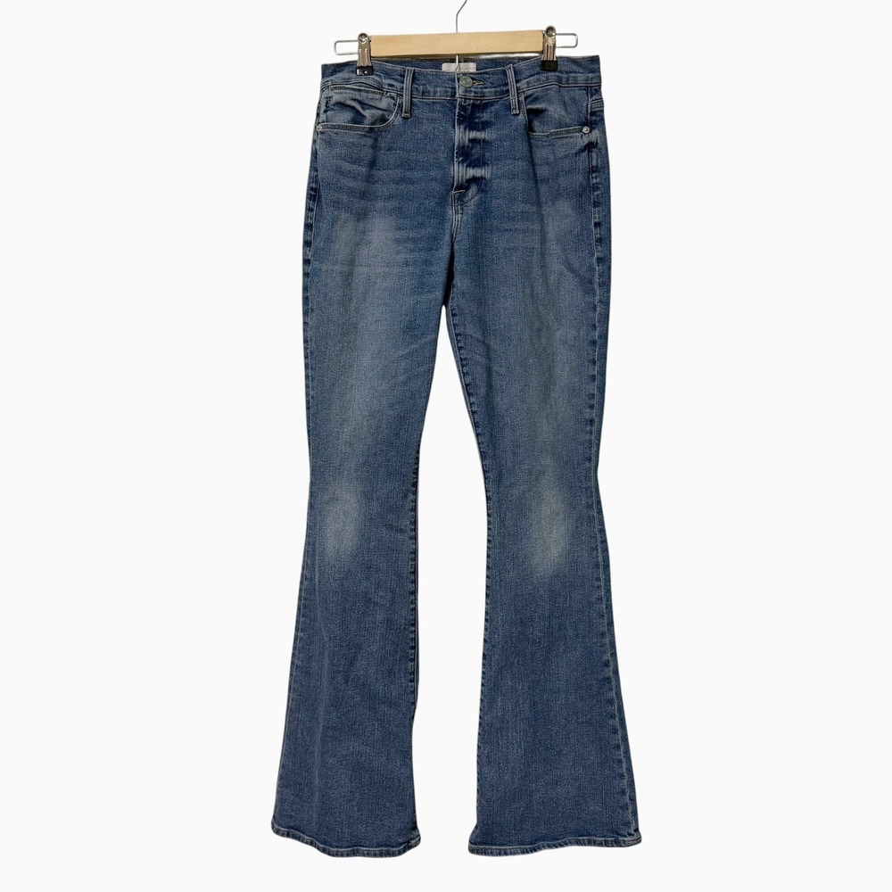 FRAME Le High Flare Jeans Womens 30 Cairo Blue High Rise Stretch Denim OPLHF458